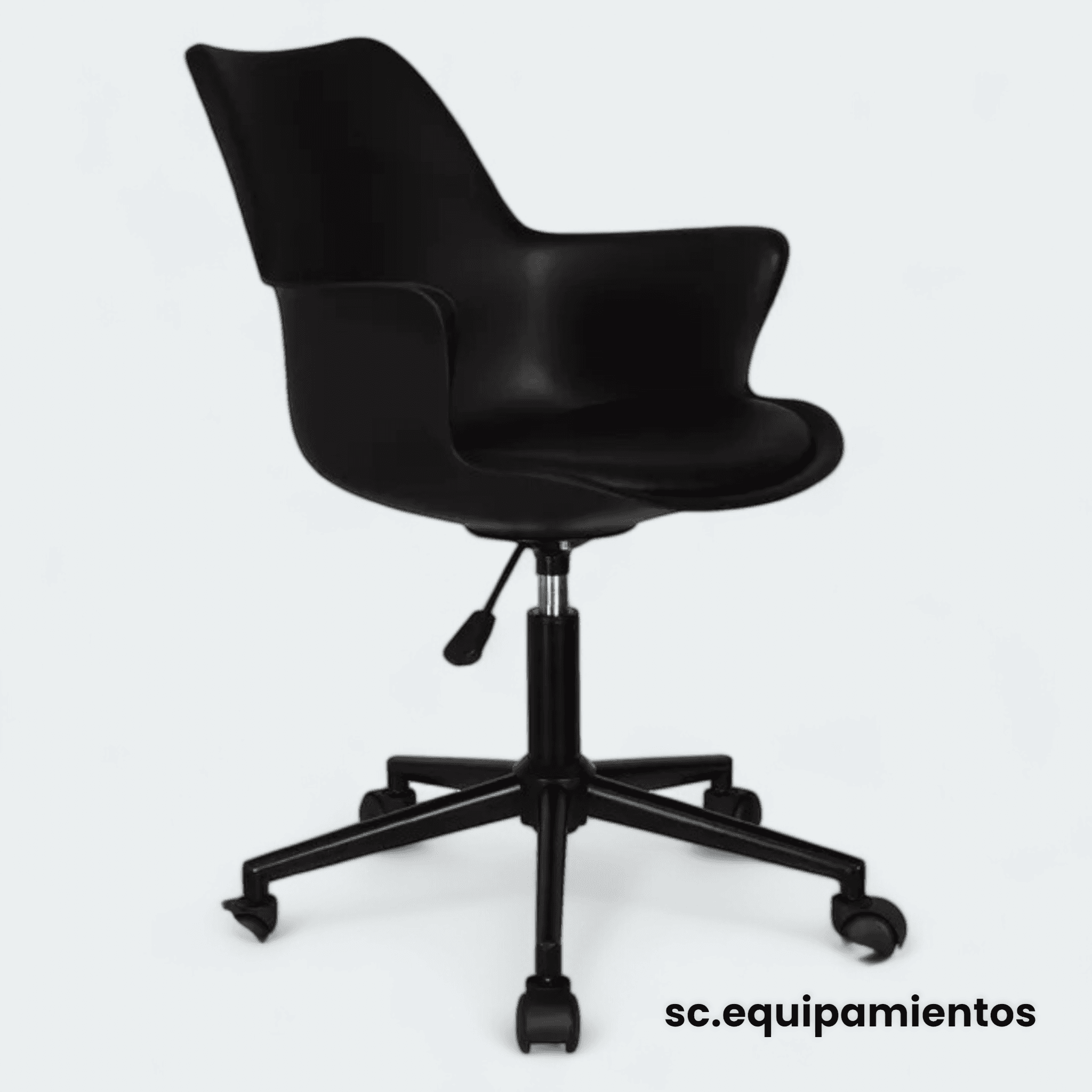 Silla Tulip Negra con Apoyabrazos